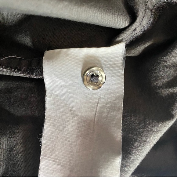 Part Two Short Sleeve Shirt Dress Safari Army Green Midi Length Gorpcore Size 10 - Picture 5 of 7